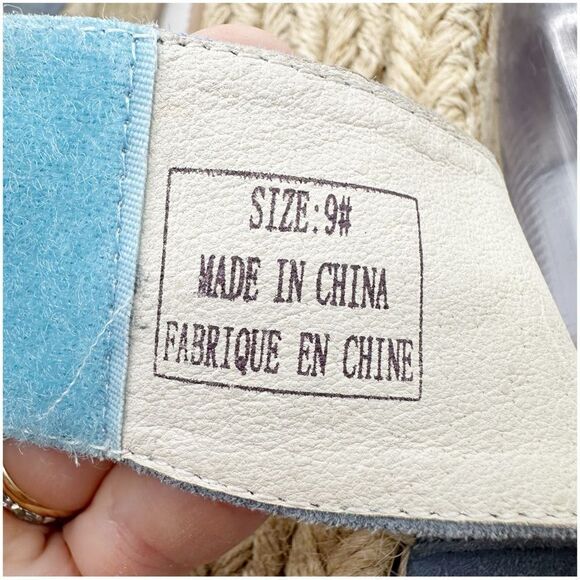Jeffrey‎ Campbell Light Blue Suede Espadrille Platform Wedge Sandal Size 9 - Picture 10 of 14
